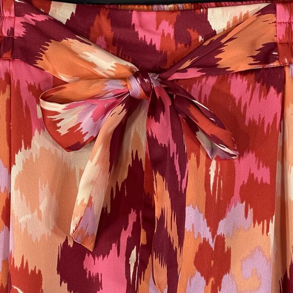 Bar III Small Shorts Ikat High-Rise Elastic Waist Lightweight Tie Front Multi - Picture 3 of 6